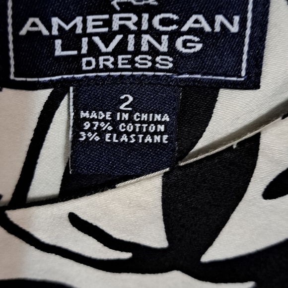 American Living dress size 2 black and white - Picture 3 of 3